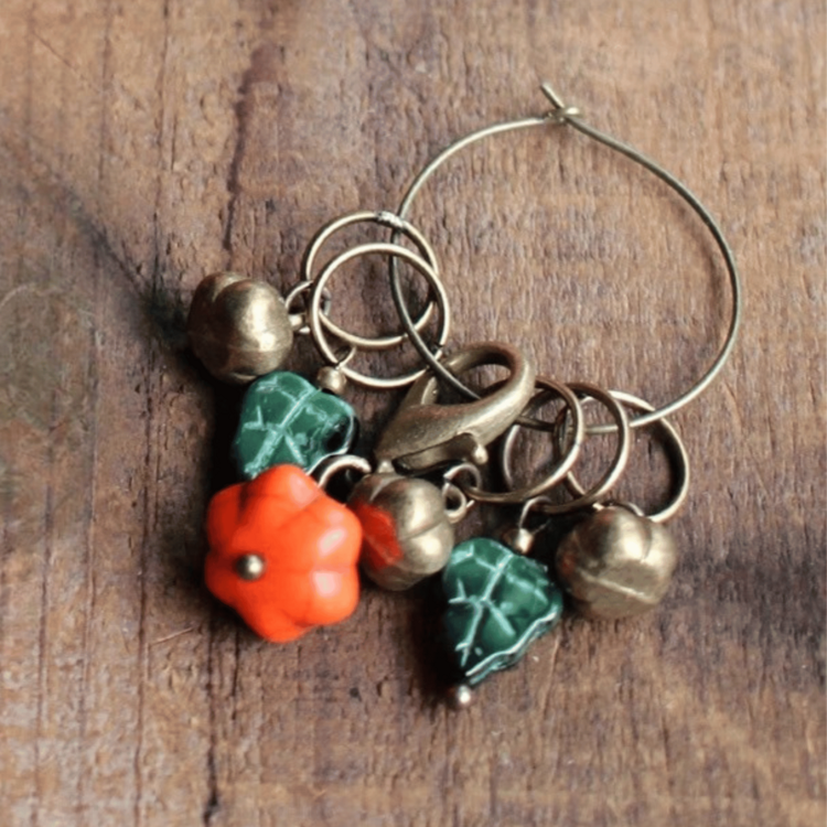 NNK Press Autumn Harvest Stitch Markers | Pumpkins