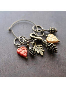 NNK Press Autumn Harvest Stitch Markers | Pinecones