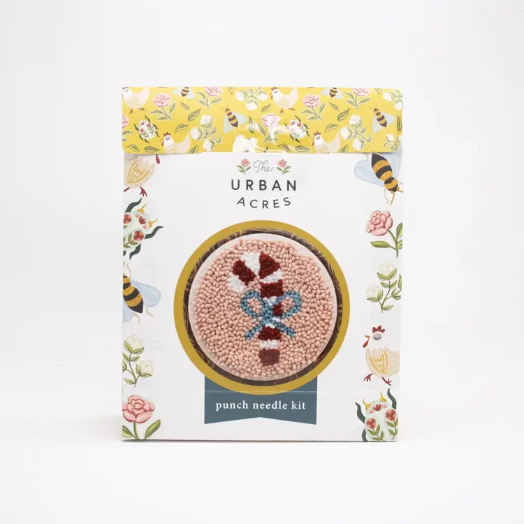 The Urban Acres Candy Cane Punch Needle Kit