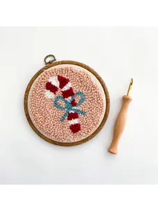 The Urban Acres Candy Cane Punch Needle Kit