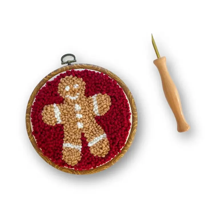 The Urban Acres Gingerbread Man Punch Needle Kit