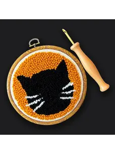 The Urban Acres Black Cat Punch Needle Kit