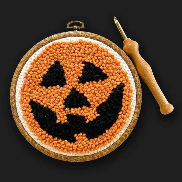 The Urban Acres Jack-O-Lantern Punch Needle Kit