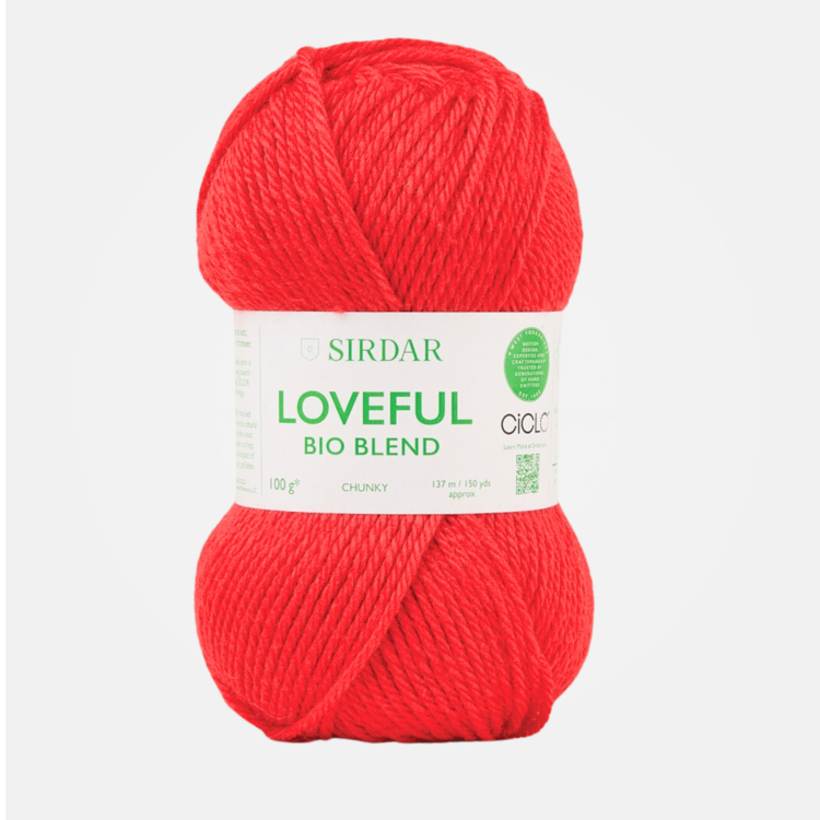 Sirdar Loveful Bio Blend Chunky | 117 (Radiant Red)
