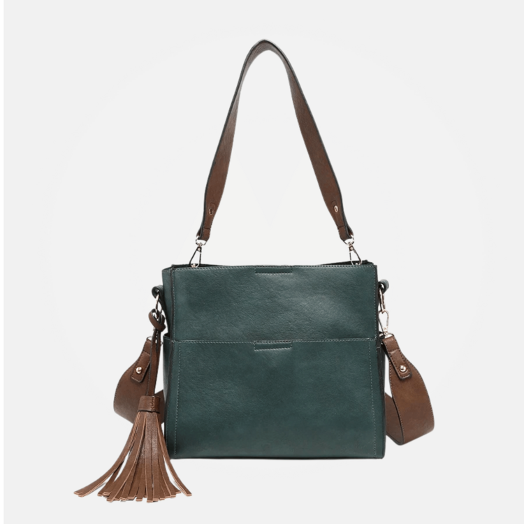 Jen & Co. Lyla Bucket Bag (Dark Forest Green)