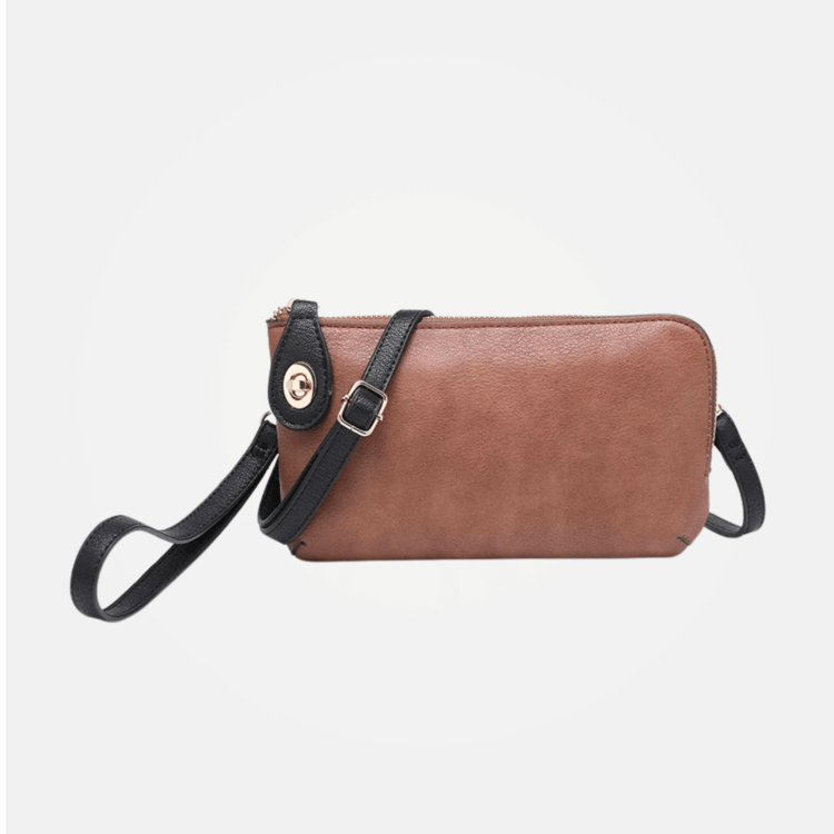 Jen & Co. Kendall Crossbody (Brown/Black)