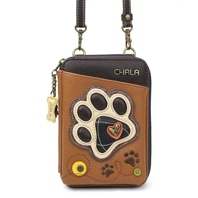 Chala Ivory Pawprint Wallet Crossbody