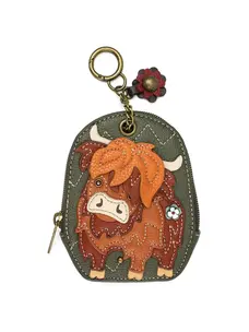 Chala Highland Cow Coin Purse Keychain