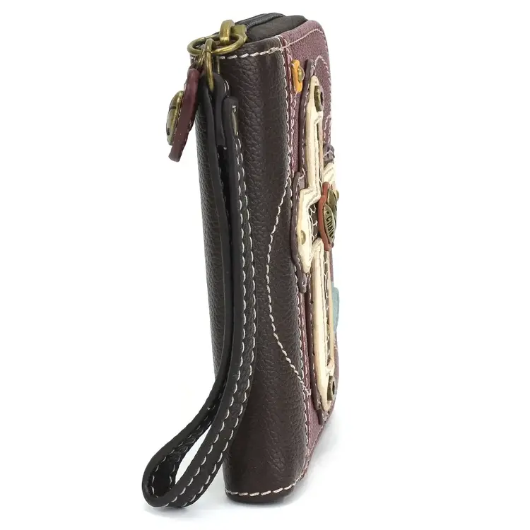 Chala Cross Zip Around Wallet