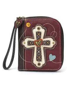 Chala Cross Zip Around Wallet