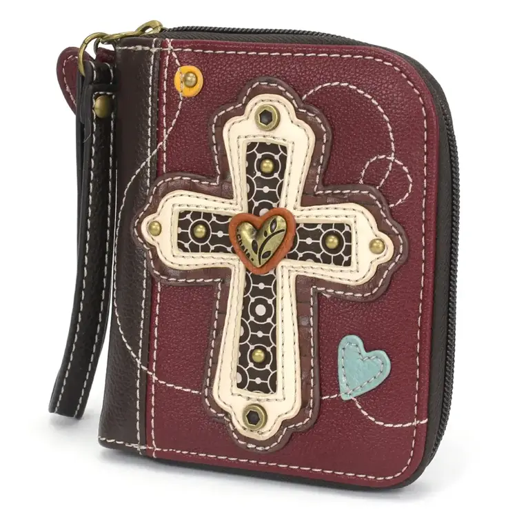 Chala Cross Zip Around Wallet