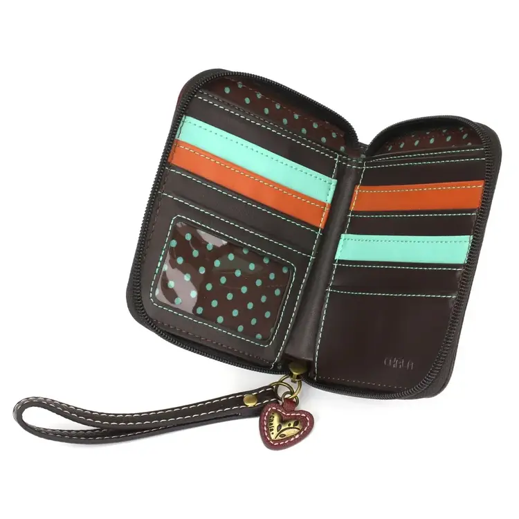 Chala Cross Zip Around Wallet