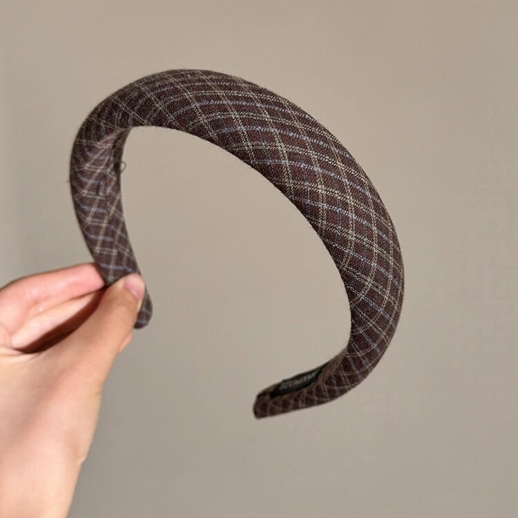 Classic Plaid Headband | Espresso
