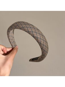 Classic Plaid Headband | Taupe