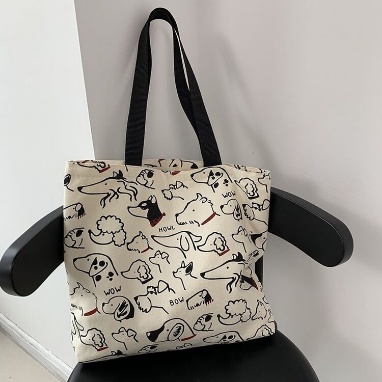 Dog Doodles Tote | Natural