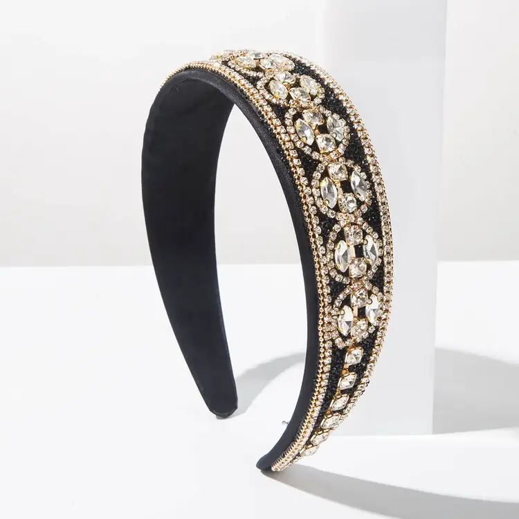 Vintage Jeweled Headband | Crystal & Gold