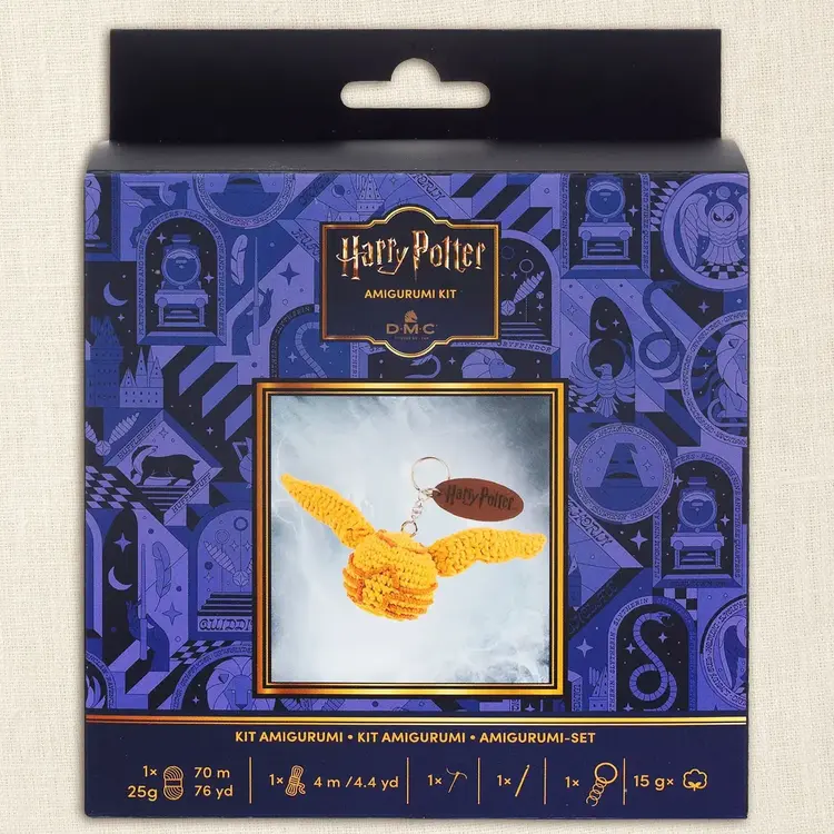DMC Harry Potter Amigurumi Keyring Kit | Golden Snitch