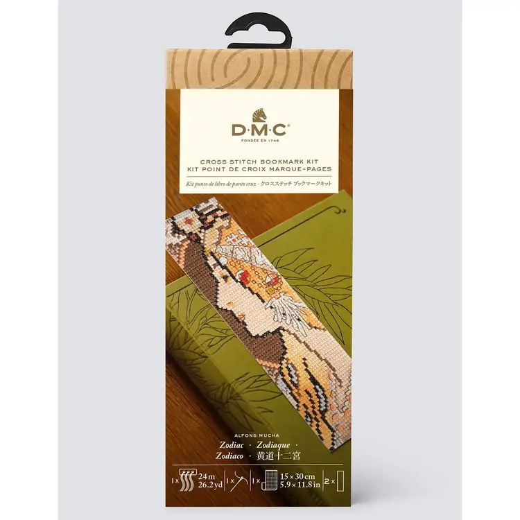 DMC Zodiac by Alfons Mucha | Cross Stitch Bookmark Kit