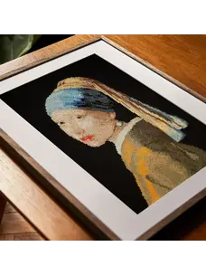 DMC Girl with a Pearl Earring by Johannes Vermeer | Cross Stitch Kit