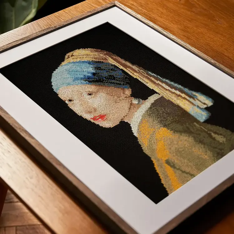 DMC Girl with a Pearl Earring by Johannes Vermeer | Cross Stitch Kit