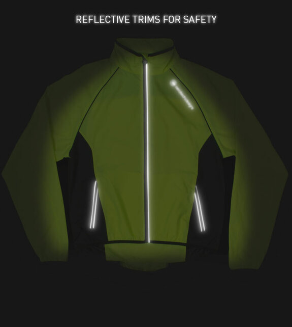 Aero Tech Men's Windproof Packable Safety Jacket - High Visibility Windbreaker Aero Tech Men's Windproof Packable Safety Jacket - High Visibility Windbreaker
