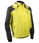 Aero Tech Men's Aero Reflective Cycling Rain Coat - Waterproof Jacket with Zip-Off Sleeves