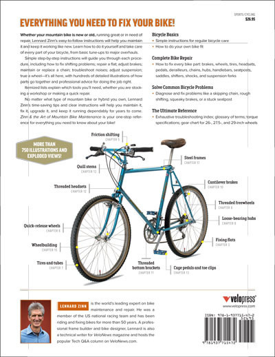 Zinn The Art of Mountain Bike Maintenance 6th Edition