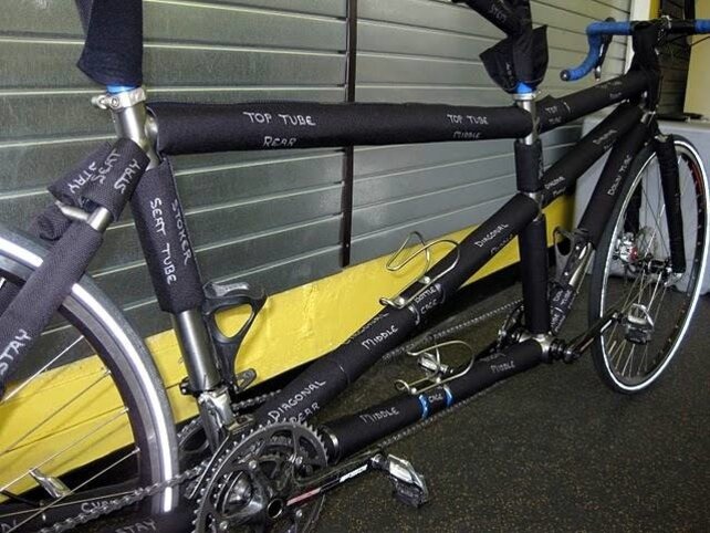 S&S Travel Bike Frame Pad Full Kit Cut and Labeled S&S Travel Bike Frame Pad Full Kit Cut and Labeled