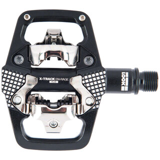 LOOK X-TRACK EN-RAGE PLUS Pedals - Dual Sided Clipless with Platform, Chromoly, 9/16", Black