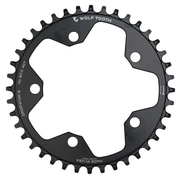 パーツ Wolf Tooth 110 BCD 5 Bolt Chainring 40T Wolf Tooth 110 BCD 5 Bolt Chainring 40T compatible with SRAM Flattop