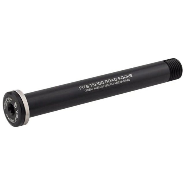 Wolf Tooth 15 x 100 Road Axle 1.5TP - 126mm OL - Zinn Duro Fork Compatible Wolf Tooth 15 x 100 Road Axle 1.5TP - 126mm OL - Zinn Duro Fork Compatible