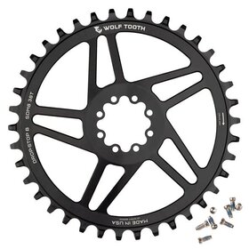 Wolf Tooth 8-Bolt Road/Gravel Chainring (Flat Top), 38T - Blk