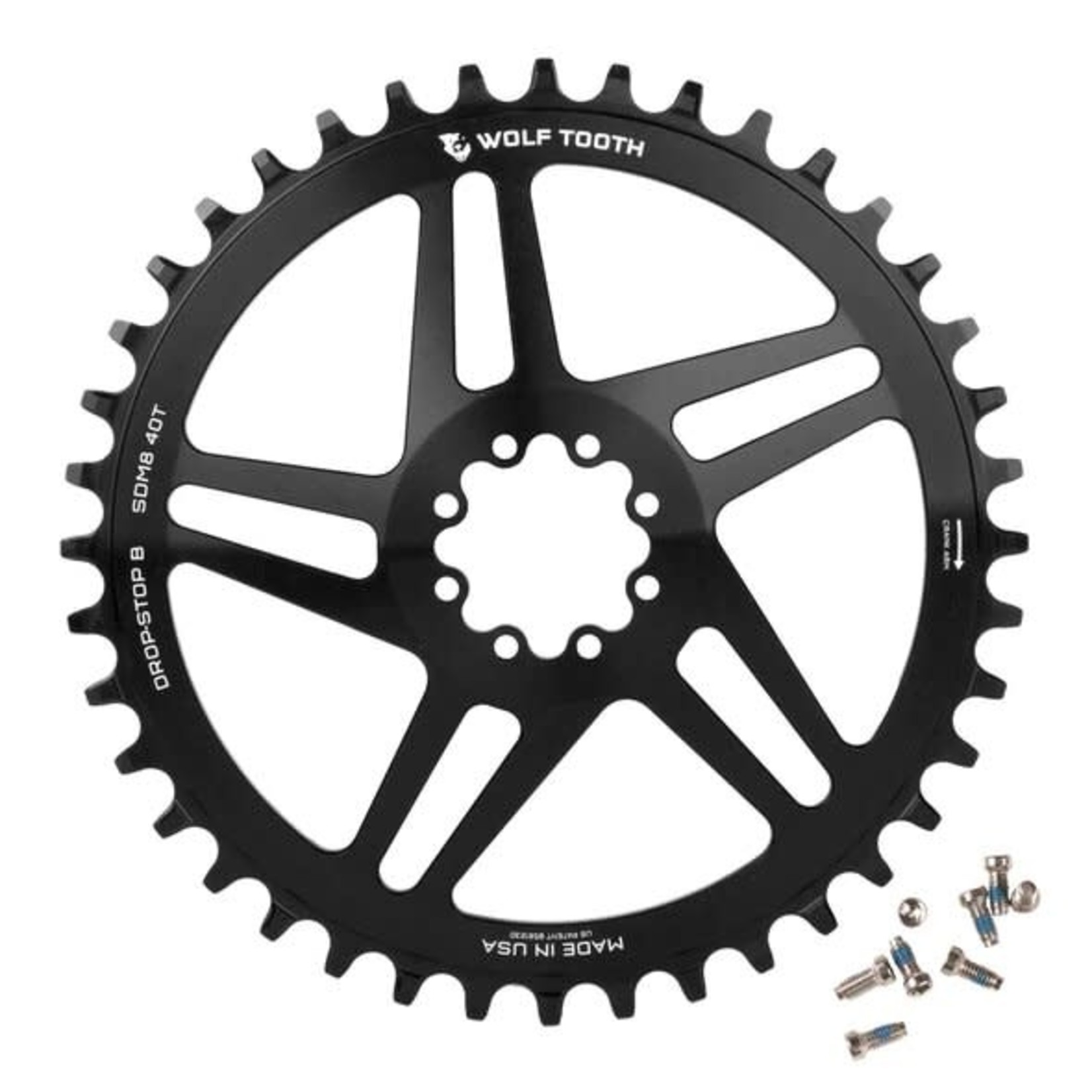 Wolf Tooth Components Wolf Tooth Direct Mount Chainring for SRAM 8-Bolt 44T