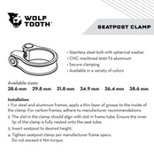Wolf Tooth Seatpost Clamp 34.9mm Green Wolf Tooth Seatpost Clamp 34.9mm Green