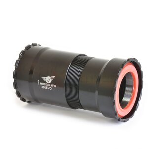 Wheels Manufacturing 386EVO Thread-Together Bottom Bracket - DUB Spindle ABEC-3 Bearing Black