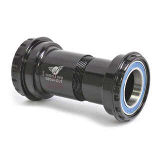 Wheels Manufacturing BB30A Frame to Hollowtech II Spindle Outboard Thread Together Bottom Bracket Black