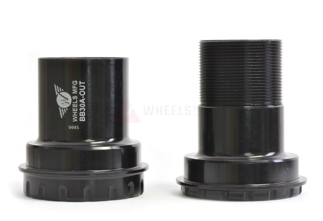 Wheels Manufacturing BB30A Frame to GXP Spindle Outboard Thread Together Bottom Bracket Black