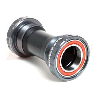 Wheels Manufacturing BSA Bottom Bracket - Shimano Road Angular Contact Bearings Gray Cups