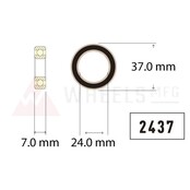 Wheels Mfg Bottom Bracket - Enduro 24x37 Ceramic Hybrid Sealed Bearing