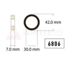 Wheels Mfg Bottom Bracket - Enduro 6806 ZERO Ceramic Sealed Bearing