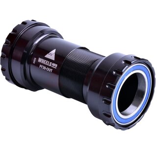 Wheels Manufacturing PressFit 30 Outboard Bottom Bracket: 29mm Bearing ID for SRAM DUB ABEC-3 Bearings Black Cups