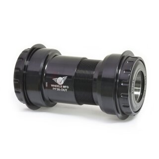 Wheels Manufacturing PressFit 30 to Shimano Bottom Bracket with Angular Contact Bearings Black Cups