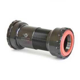 Wheels Manufacturing PF30A Thread-Together Bottom Bracket - DUB Spindle ABEC-3 Bearing Black
