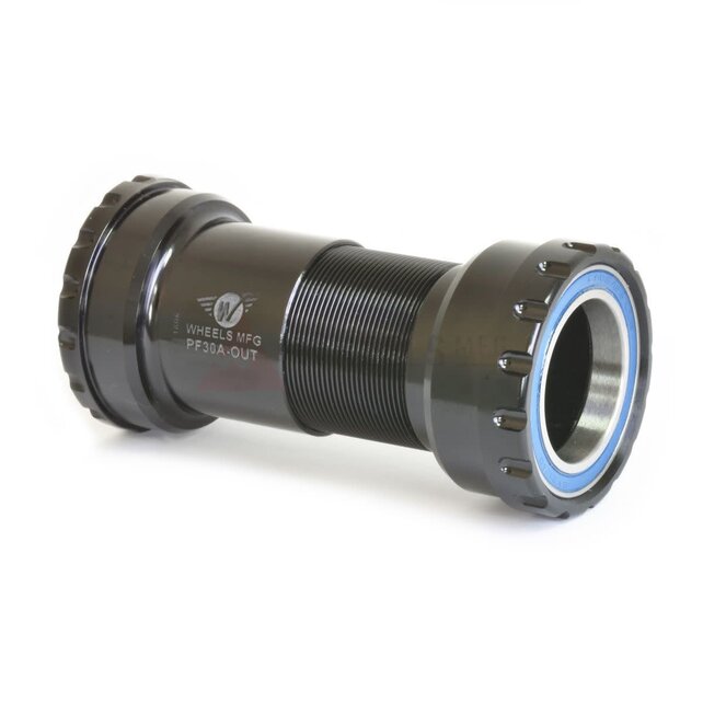 Wheels Manufacturing PF30A Thread-Together Bottom Bracket - DUB Spindle ABEC-3 Bearing Black