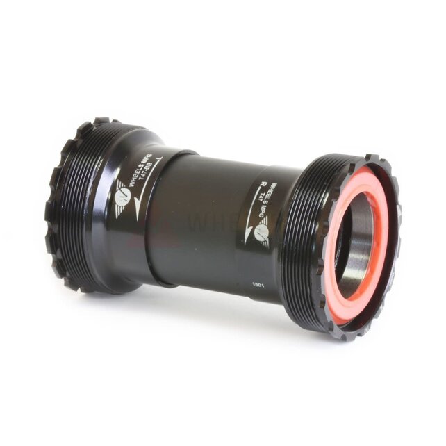 Wheels Manufacturing T47 Inboard Bottom Bracket - DUB Spindle ABEC-3 Bearing Black