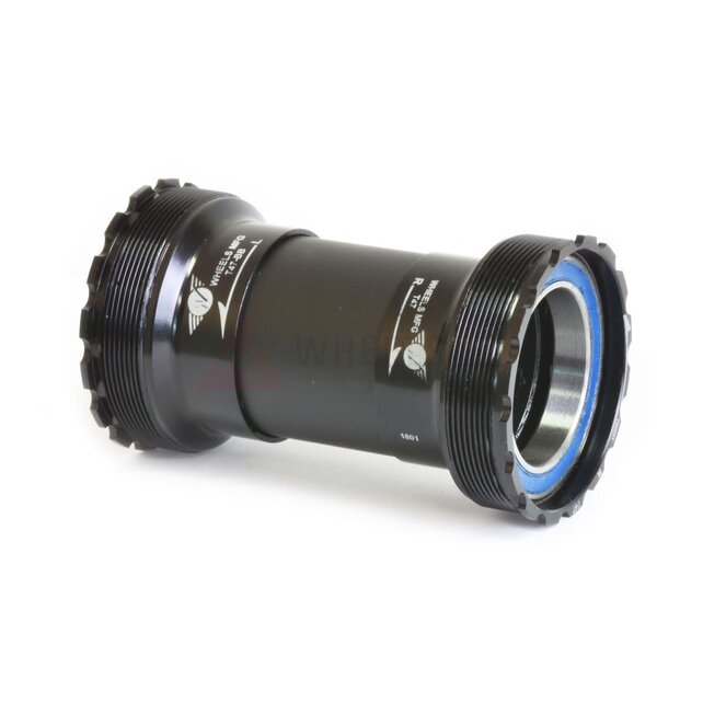 Wheels Manufacturing T47 Inboard Bottom Bracket - DUB Spindle ABEC-3 Bearing Black