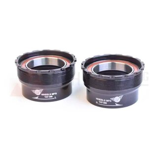 Wheels Manufacturing T47 Inboard Bottom Bracket with Angular Contact Bearings for 30mm Spindles Fits B.B. shells 68mm to 132mm