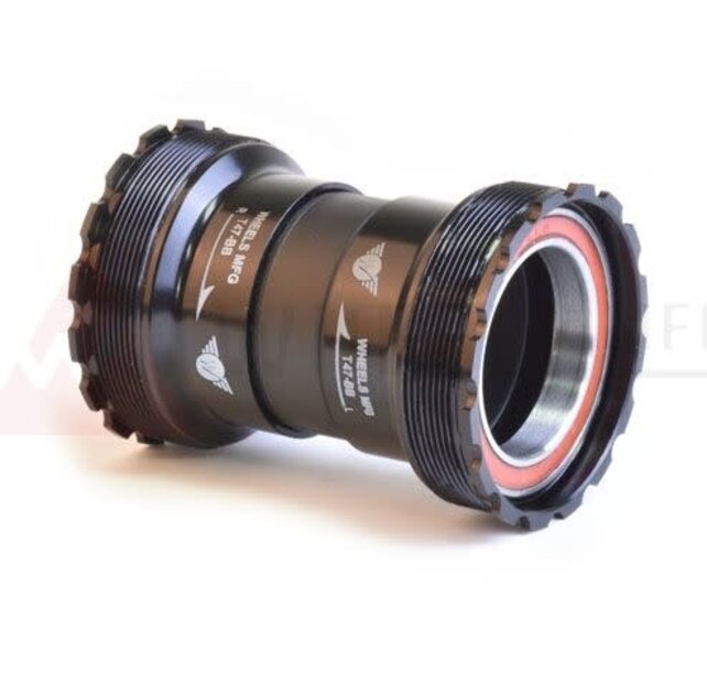 Wheels Manufacturing T47 Inboard Bottom Bracket with Angular Contact Bearings for 30mm Spindles Fits B.B. shells 68mm to 132mm