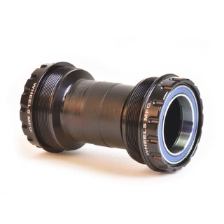 Wheels Manufacturing T47 Outboard Bottom Bracket - For 30mm Spindle ABEC-3 Bearings Fits Frames with 68mm-100mm BB Shells Black