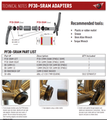 Wheels Mfg Bottom Bracket Adapter - PF30 Adapter for 22/24mm Spindle Cranks (SRAM/TruVativ) Wheels Mfg Bottom Bracket Adapter - PF30 Adapter for 22/24mm Spindle Cranks (SRAM/TruVativ)